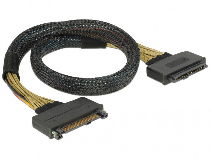 DeLOCK 85738 Serial Attached SCSI (SAS)-kabel 0,5 m 4 Gbit/sek. Sort