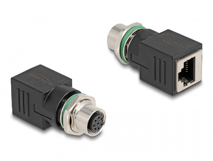 DeLOCK 60062 kabel kønsskifter M12 RJ-45 Sort