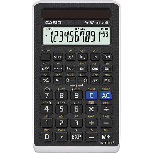 Casio FX-82Solar II regnemaskine Lomme Videnskabelig Sort