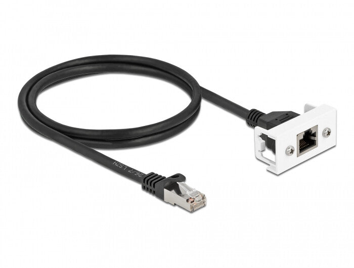DeLOCK 87111 netværkskabel Sort, Hvid 1 m Cat6a S/FTP (S-STP)
