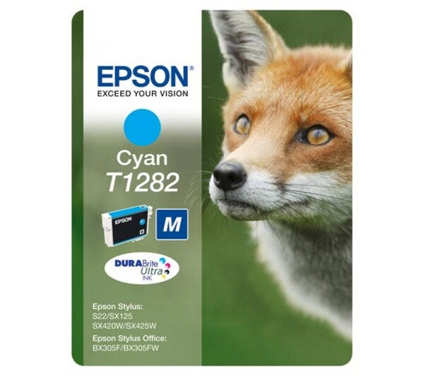 Epson Fox Enkeltpakke, cyan T1282 DURABrite Ultra Ink