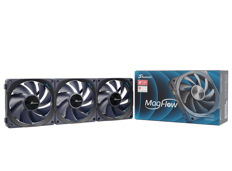 Seasonic MagFlow 3-Fan Kit Computerkabinet Ventilator 12 cm Sort 3 stk