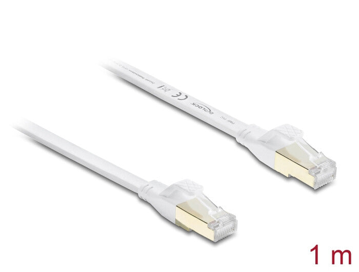 DeLOCK 81025 netværkskabel Hvid 1 m Cat8.1 U/FTP (STP)