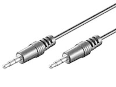 MediaRange 1m, 3.5mm - 3.5mm lydkabel Sort