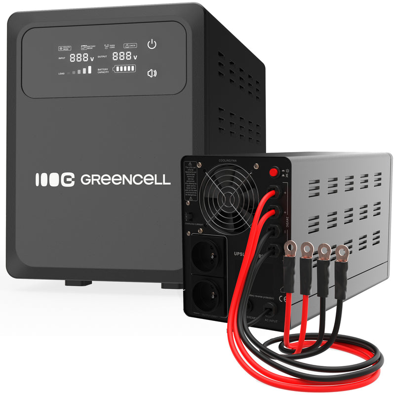 Green Cell UPSLPPC1200 UPS-enhed Interaktivt indgangsstik 2 kVA 1200 W