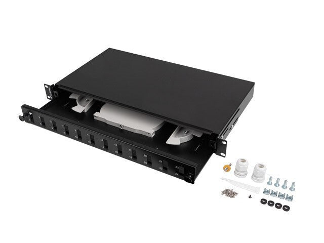 Lanberg FOP1-12SD-LQB patch panel 1U