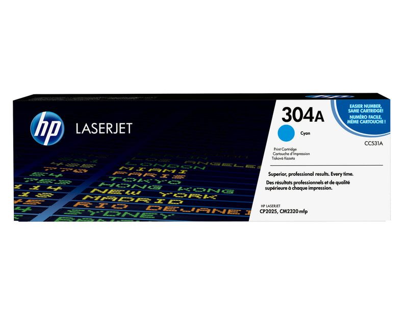 HP Original 304A LaserJet-tonerpatron, cyan