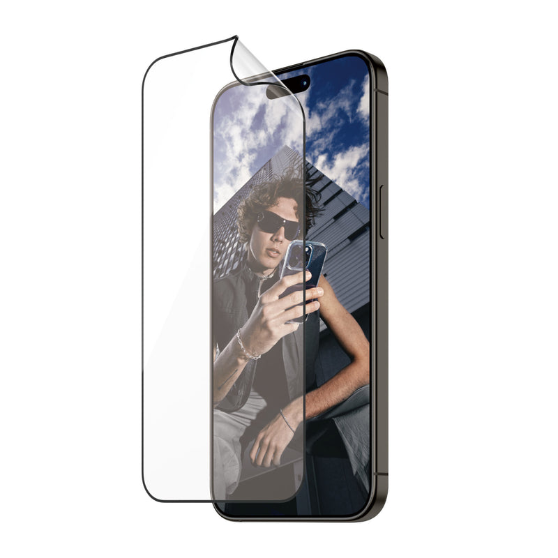 PanzerGlass ® ECO MATRIX Skærmbeskyttelse med D3O® iPhone 15 Pro Max | Ultra-Wide Fit m. AlignerKit