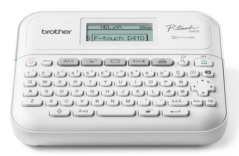 Brother PT-D410 etiketprinter Termisk overførsel 180 x 180 dpi 20 mm/sek. Ledningsført TZe QWERTY