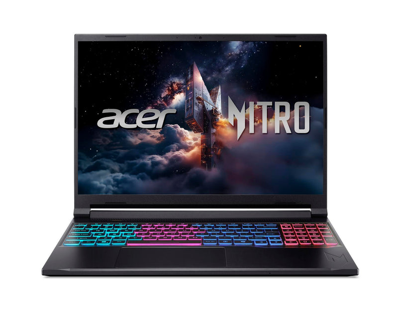 Acer Nitro ANV16S-41-R2K2 AMD Ryzen AI 7 260 Laptop 40,6 cm (16") WQXGA 16 GB DDR5-SDRAM 1 TB SSD NVIDIA GeForce RTX 5060 Wi-Fi 6E (802.11ax) Windows 11 Home Tysk Sort