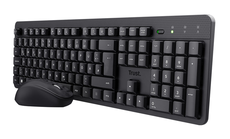 Trust TKM-360 tastatur Mus inkluderet Kontor RF trådløst QWERTY Nordisk Sort