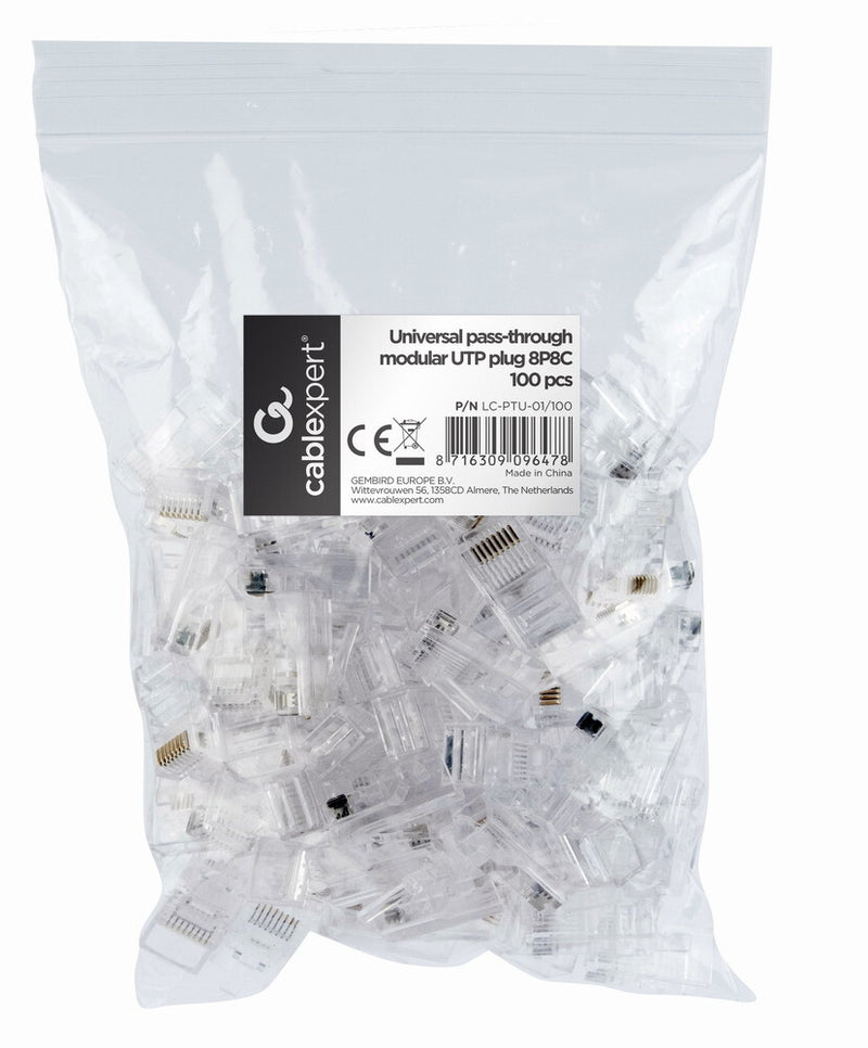 Gembird LC-PTU-01/100 kabelsamler 8P8C RJ45 Transparent