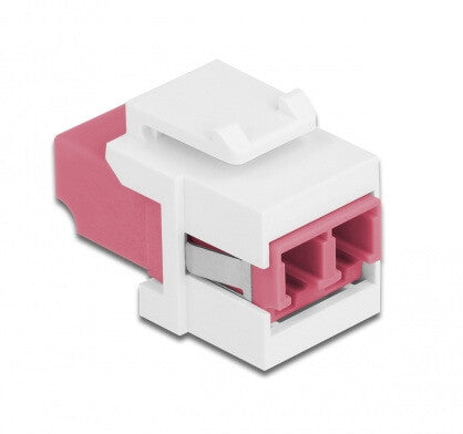 DeLOCK Keystone Module LC Duplex female to LC Duplex female Rose, Hvid