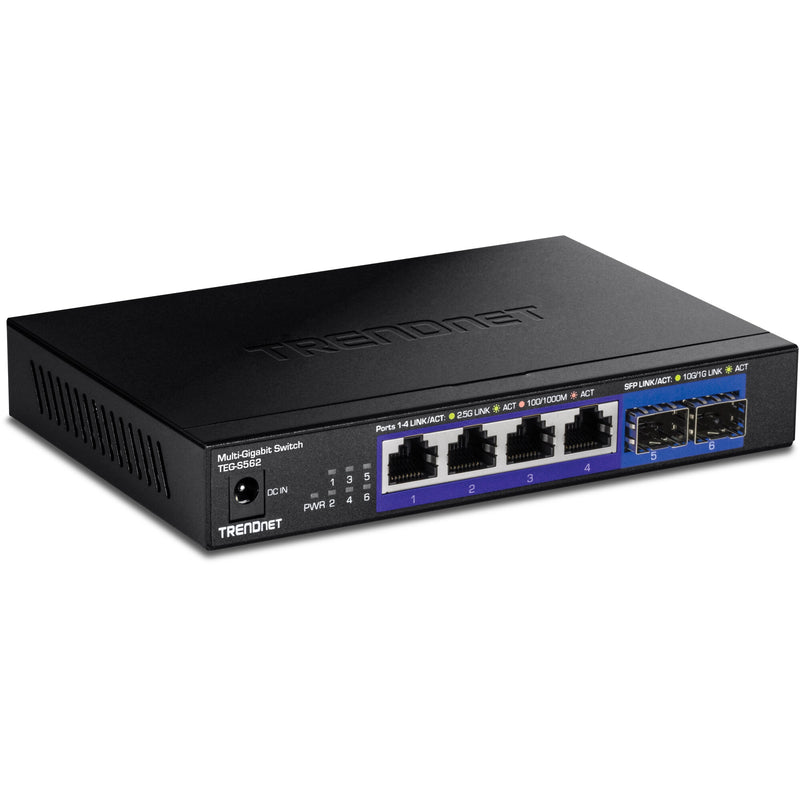 Trendnet TEG-S562 netværksswitch Ikke administreret 2.5G Ethernet (100/1000/2500) Sort