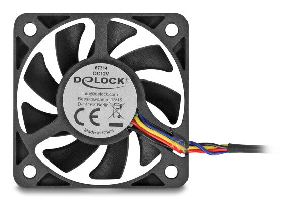 DeLOCK 67314 Computerkølesystem Computerkabinet Ventilator 5 cm Sort 1 stk