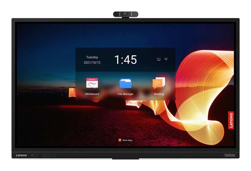 Lenovo ThinkVision T75 computerskærm 190,5 cm (75") 3840 x 2160 pixel 4K Ultra HD LED Berøringsskærm Sort