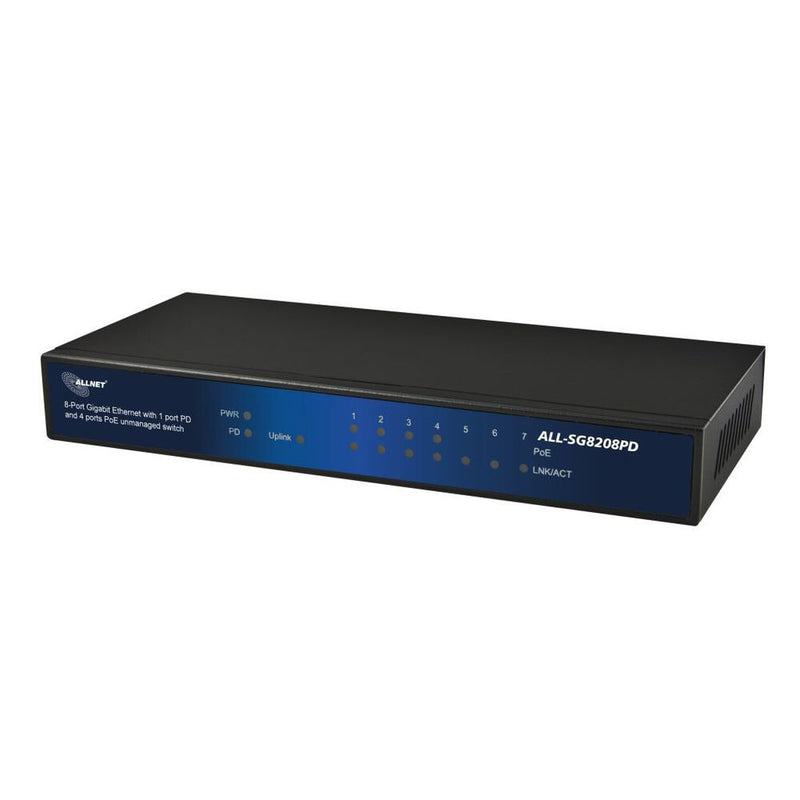 ALLNET ALL-SG8208PD netværksswitch Ikke administreret Gigabit Ethernet (10/100/1000) Strøm over Ethernet (PoE) Sort