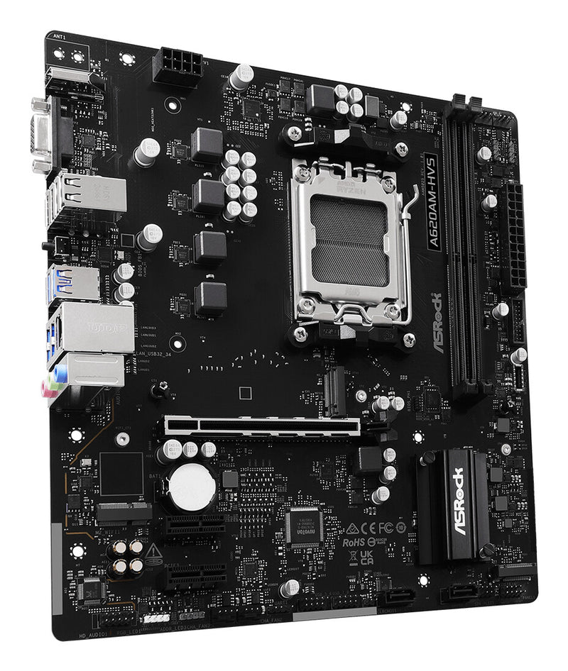 Asrock A620AM-HVS AMD A620A Sokkel AM5 micro ATX