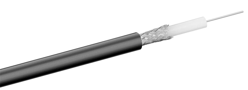 Goobay 67091 koaxial kabel RG-59 100 m Nej Sort