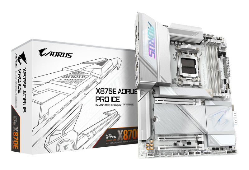 GIGABYTE X870E AORUS PRO ICE bundkort AMD X870E Sokkel AM5 ATX