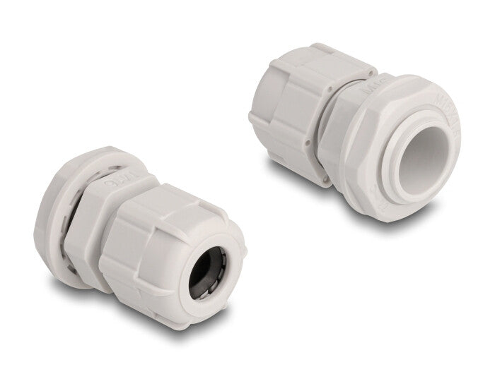 DeLOCK 60654 kabelforskruning Grå Plast 10 stk
