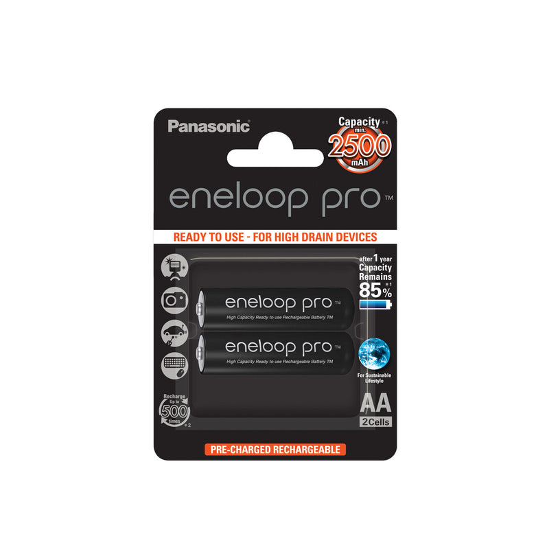 Panasonic 2500mAh, 1.2V Genopladeligt batteri AA