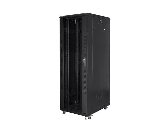 Lanberg FF01-8847-12B stativ 47U Fritstående reol Sort