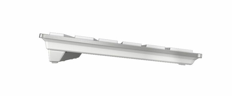 CHERRY JD-9100CH-1 tastatur Mus inkluderet Hjemme/kontor RF trådløs + Bluetooth QWERTZ Schweizisk Sølv, Hvid