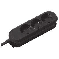 Bachmann SMARTLINE stikdåse 1,5 m 3 AC stikkontakt(er) Sort