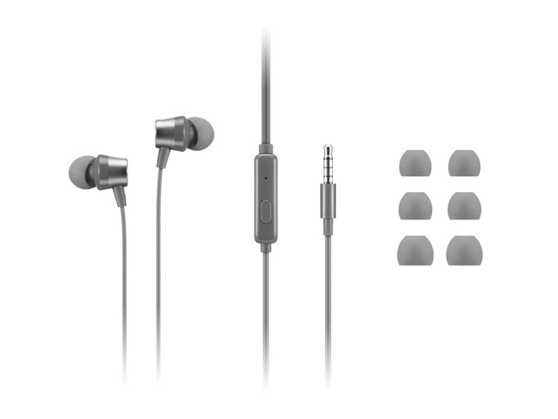 Lenovo 110 Analog Hovedtelefoner Ledningsført I ørerne Opkald/musik Grå