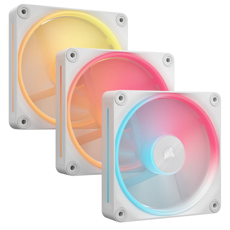 Corsair iCUE LINK LX120-R RGB Computerkabinet Ventilator 12 cm Hvid 3 stk