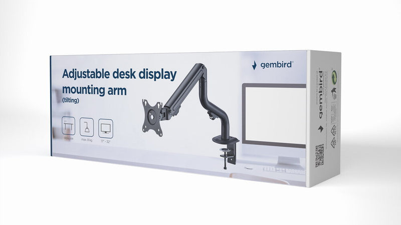 Gembird MA-DA1-02 skærmbeslag og -stativer 81,3 cm (32") Skrivebord Sort