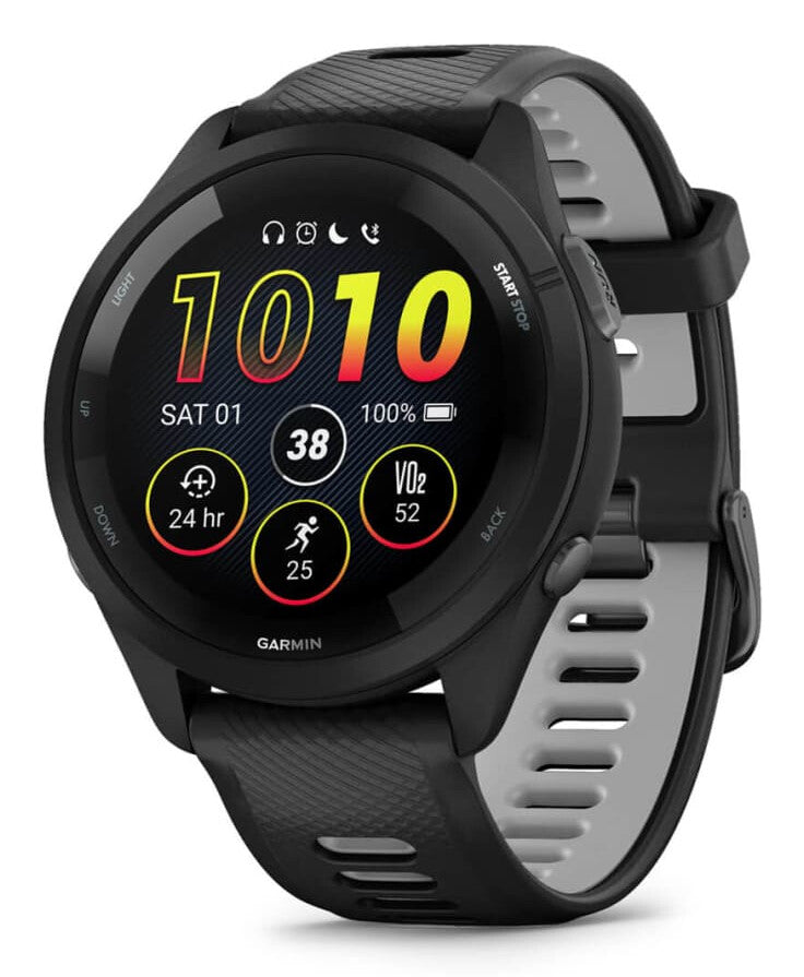Garmin Forerunner 265 3,3 cm (1.3") AMOLED 46 mm Digital 416 x 416 pixel Berøringsskærm Sort Wi-Fi GPS (satellit)