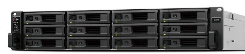 Synology SA SA3610 NAS & lagringsserver Stativ (2U) Intel® Xeon® D-1567 16 GB DDR4 0 TB DiskStation Manager Sort, Grå