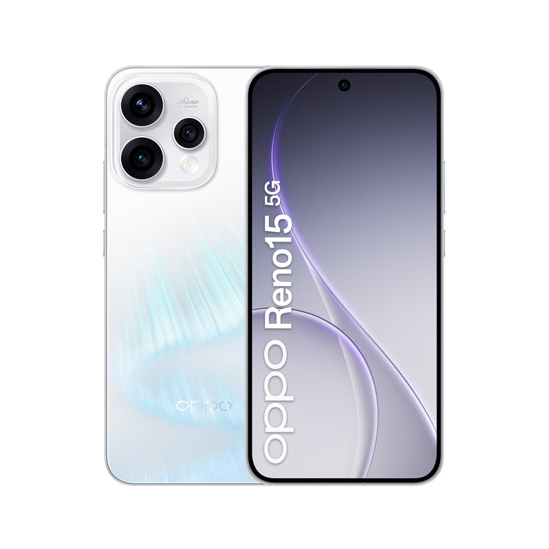 OPPO Reno15 5G 16,7 cm (6.59") Dual SIM Android 16.0 USB Type-C 8 GB 512 GB 6500 mAh Hvid