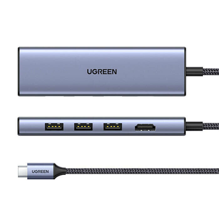 Ugreen 20956A interface hub USB Type-C 5000 Mbit/s Sølv