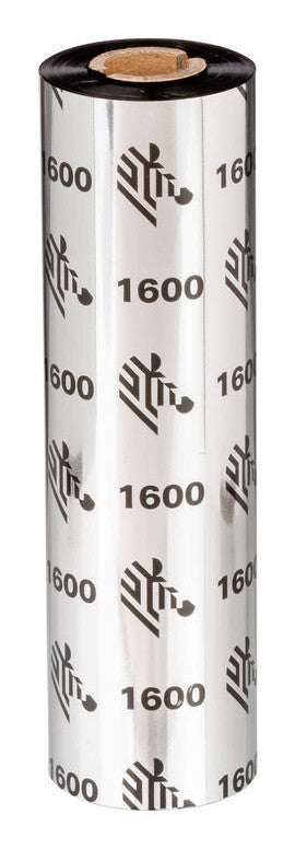 Zebra 1600 Wax varmebånd 450 m Sort