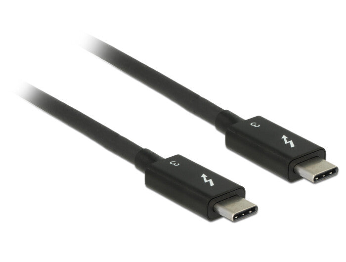 DeLOCK 84844 USB-kabel USB 3.2 Gen 2 (3.1 Gen 2) 0,5 m USB C 40 Gbit/sek. Sort