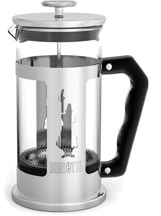 Bialetti French Press 1 L Sort, Sølv, Transparent