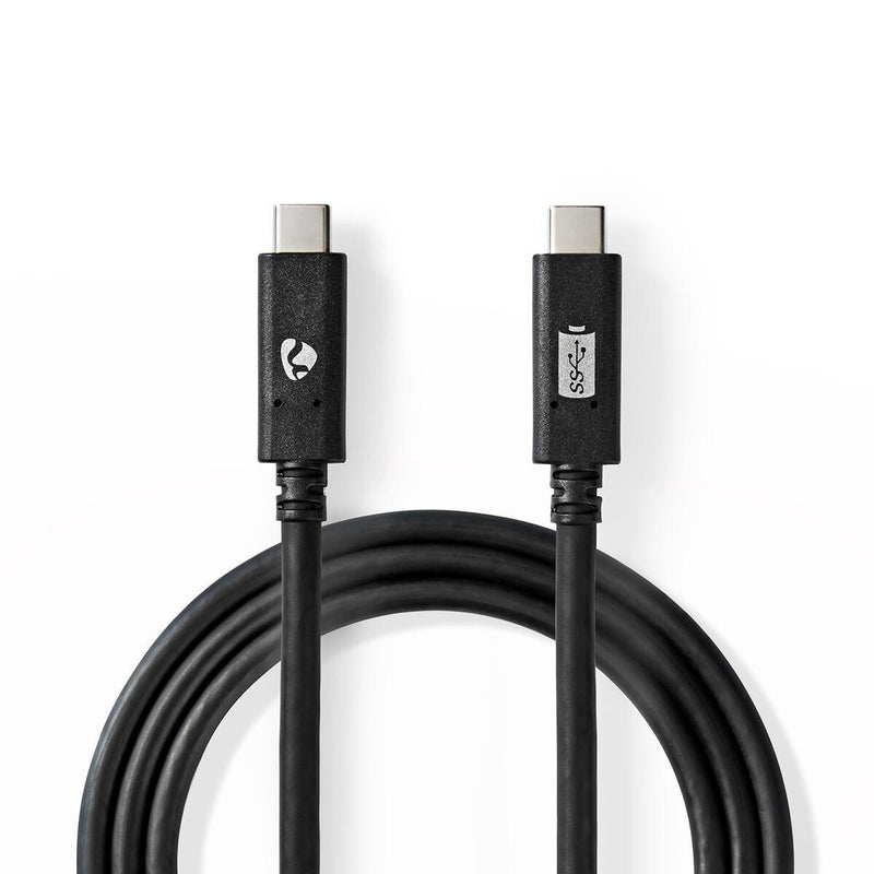 Nedis CCGW64750BK10 USB-kabel USB 3.2 Gen 2 (3.1 Gen 2) 1 m USB C Sort
