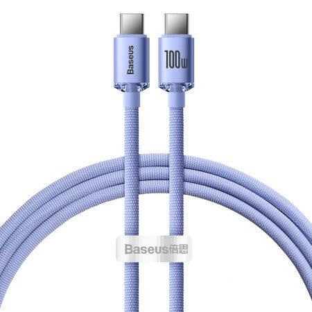 Baseus CAJY000605 USB-kabel 1,2 m USB C 0,48 Gbit/sek. 100 W Violet