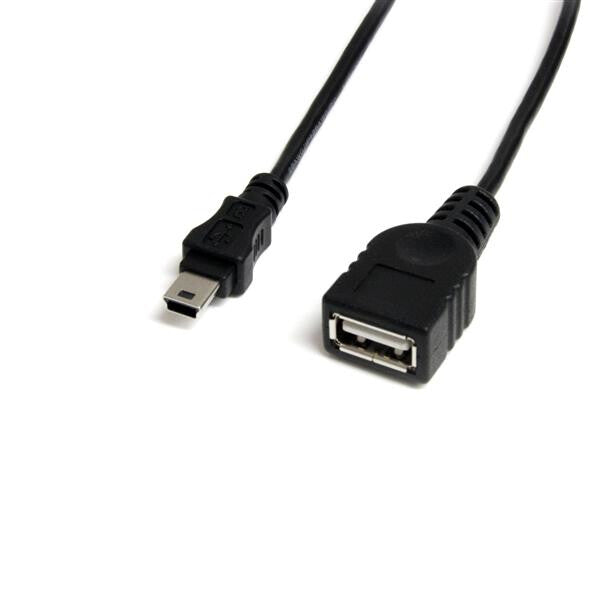 StarTech.com USBMUSBFM1 USB-kabel 0,3 m USB A Mini-USB B 0,48 Gbit/sek. Sort