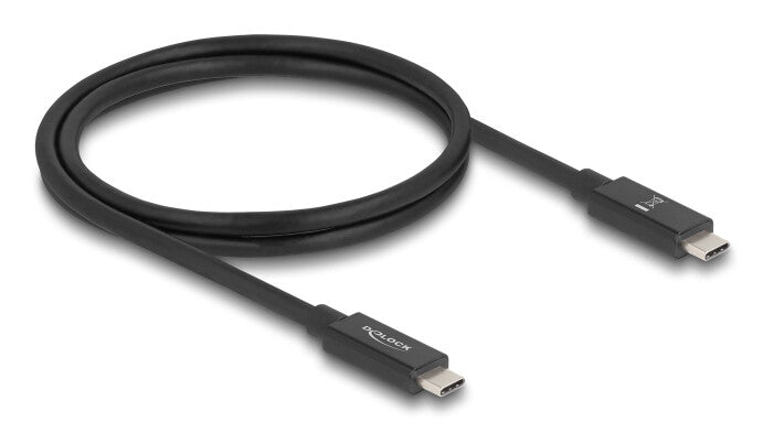 DeLOCK 81211 USB-kabel USB4 Gen 4x2 1 m USB C 80 Gbit/sek. 240 W Sort