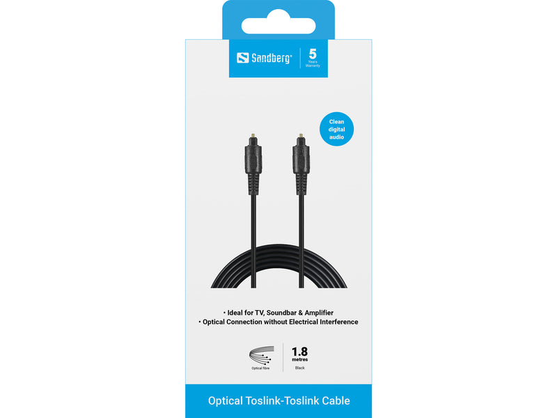 Sandberg Optical Toslink-Toslink, 1.8m