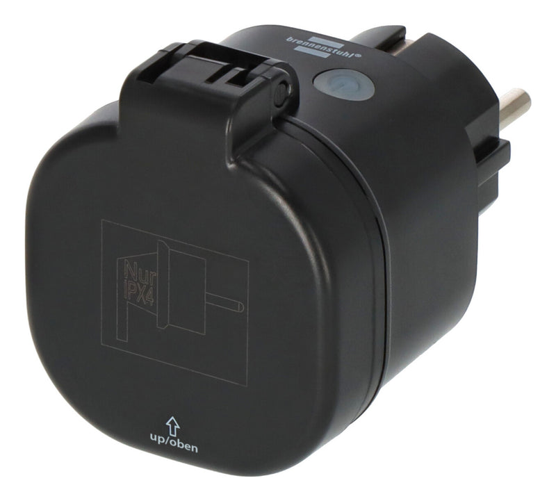 Brennenstuhl 1294860100 smart stik 3680 W Hjem Sort, Grå