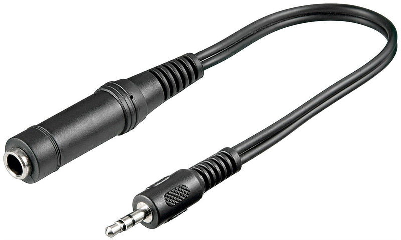 Goobay 50470 lydkabel 0,2 m 3.5mm 6.35mm Sort