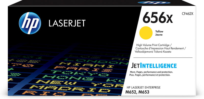 HP Original 656X LaserJet-tonerpatron med høj kapacitet, gul