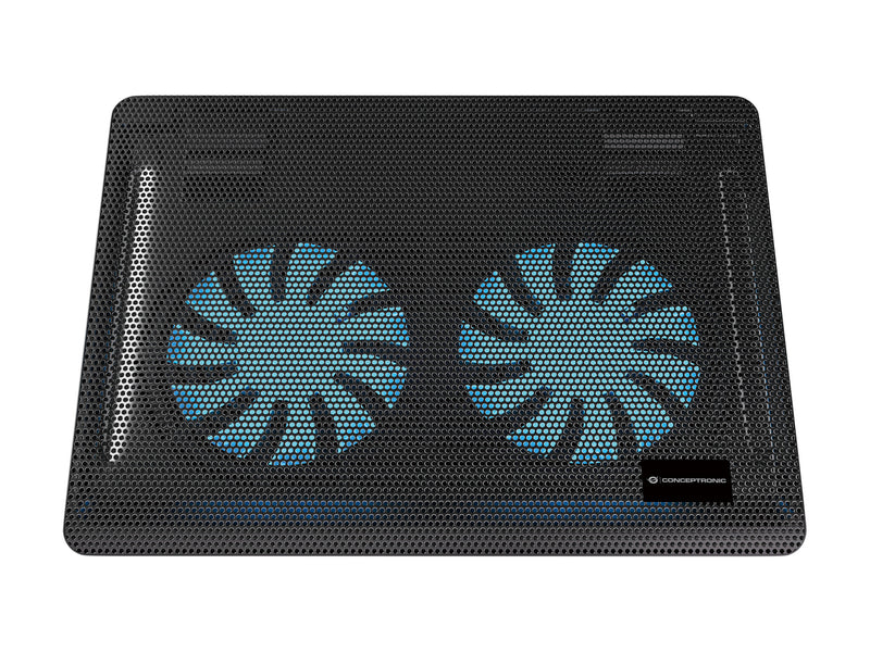 Conceptronic CNBCOOLPAD2F køling til laptop 39,6 cm (15.6") 1000 rpm Sort