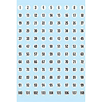 HERMA Numbers 8mm 1-540 paper white black 5 sh. selvklæbende etiket Hvid