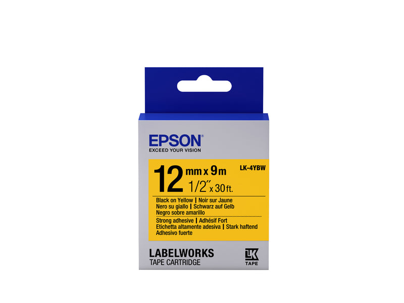 Epson LK-4YBW etiketbånd Sort på gul